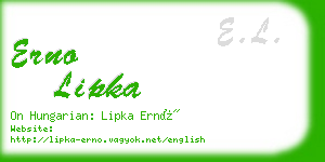 erno lipka business card